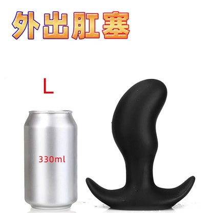 Sofe Silicone Pea Pod Anal Plug Butt Plug Vaginal Anal Dilator Invisible Wearing Anal Plug Powerful Sucker Stopper Gay Sexy Toys