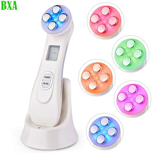 NEW Radiofrequency EMS 5-color LED Photon Beauty Instrument Skin Lifting Firming Anti-wrinkle Skin Care Facial Massager