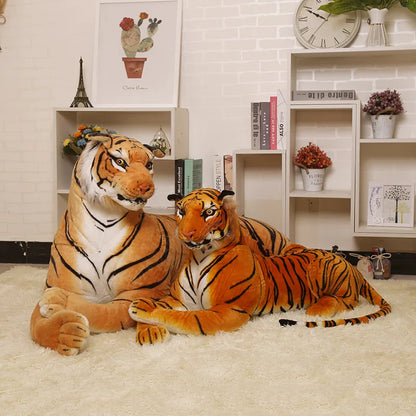 30-60cm Big Size White Yellow Simulation Siberian Tiger Plush Toys Lifelike Wild Animal Dolls Children Kids Decor Birthday Gift