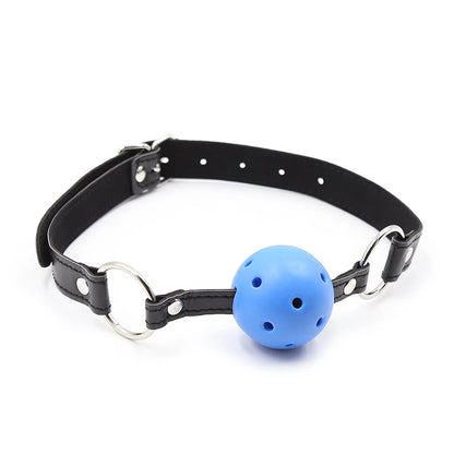 4.5cm Ball Gag Bondage Leather Open Mouth Gags Oral Fixation Adult Flirting Sex Toys Mouth Ball Plug for Men Women BDSM Game