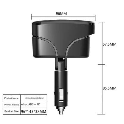 TR35 High Power Car Cigarette Lighter with Dual QC3.0/PD Fast Charging, 120W, 12V/24V Car Charger