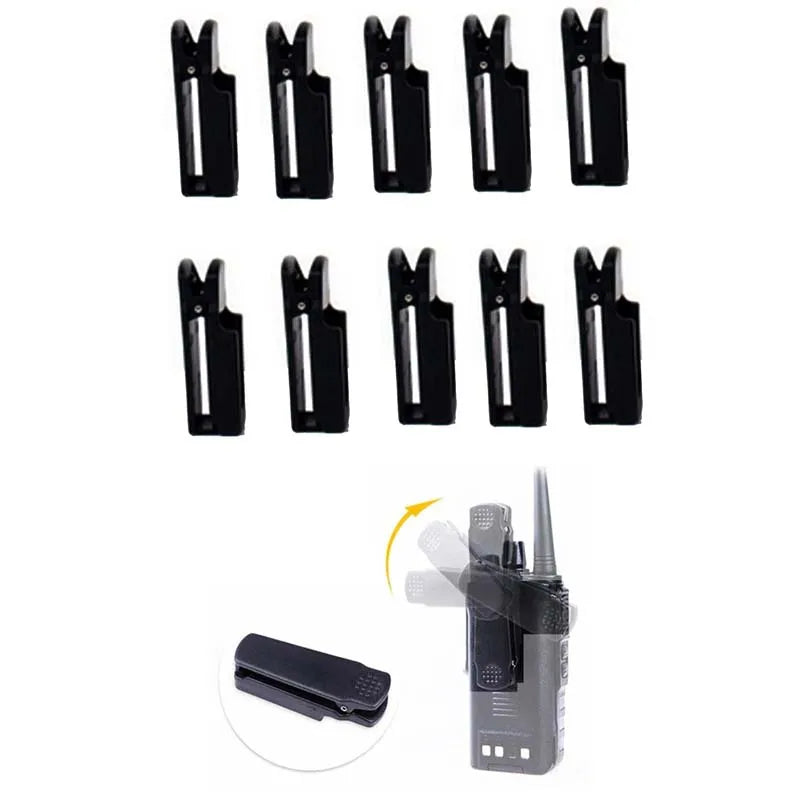 10PCS Baofeng CLIP-14 Belt Clip Walkie Talkie Back Clip for UV-XR A-58 UV-9R Plus GT-3WP UV-5S BF-9700 Two Way Radio Belt Clip