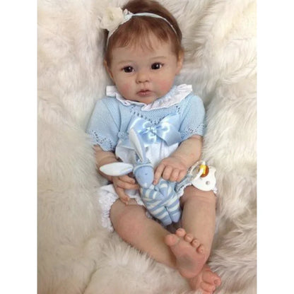 20inch Already Painted Finished and Unpainted Unfinished Reborn Baby Girl Doll Lifelike Soft Cloth Body Visible Veins