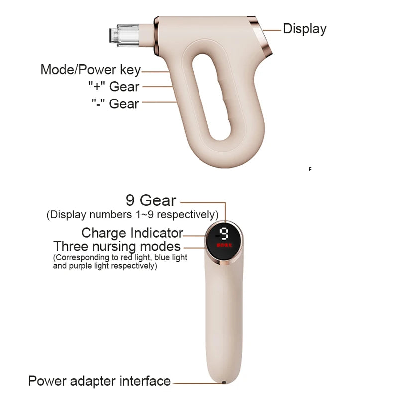 Nanocrystalline Introducer Wireless Beauty Gun Facial Stem Cell Therapy Mesotherapy Derma Stamp Microcrystal Injector Anti-age