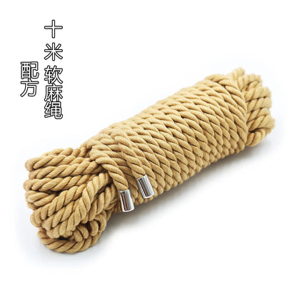 5m/10m Long BDSM Sex Toys Cotton Rope Bondage Handcuff Foot Ankle Chain Cord Guiding Adult Flirting for Men Woman Cosplay Game