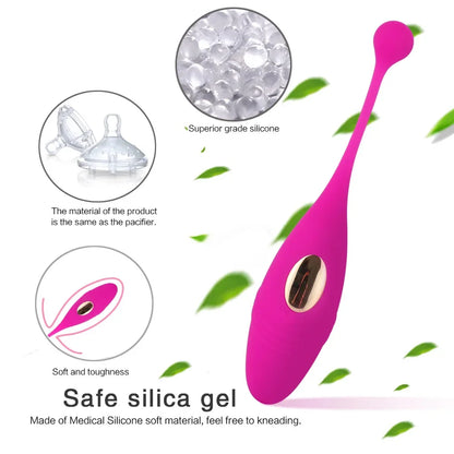 1ps New Women's Jumping Egg Vibration Masturbation Device Wireless Remote Control USB Charging Fun Silicone Waterproof Adult Toy