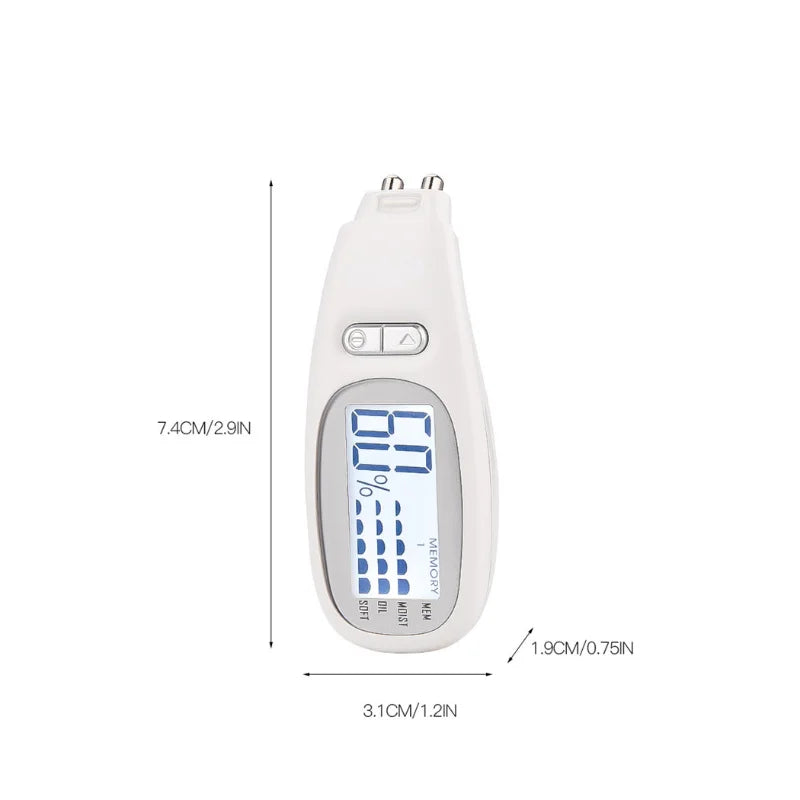 CR302 Skin Analyzer with Digital LCD Display Face Moisture Detector Monitor Facial Oil Tester Skin Condition Pen Memory Function