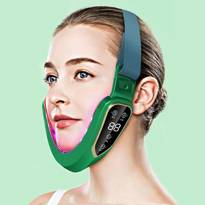 Double Chin V-shaped Face Lift Belt Machine NEW Face Lift Equipment LED Photon Therapy Face Slimming Vibration Massager