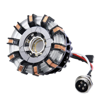 Aluminum Alloy Arc Reactor DIY Model Decorative MK2 Led Light Mark Chest Tony Heart Lamp Light DIY Model Science Discovery Toy