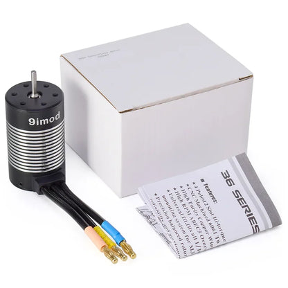 9imod RC Motor 3660 Waterproof Brushless Sensorless Motor 3800KV for WLtoys XK 104001 1/10 Tamiya GTR Traxxas HSP Lexus RC Car