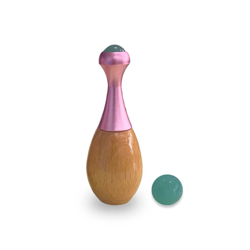 1pcs Gourd Shaped Natural Jade Gourd-shaped Eye Massager Eye Body Shoulder Neck And Back For Face Microniddle Roller Face GuaSha