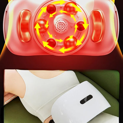 Full-automatic Electric Waist Massage Heating Period Cramp Massage Vibration Relieve Pain Belt Hot Compress Lumbar Spine Support