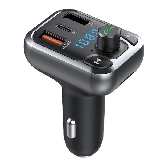 T68 Car MP3 Player with Bluetooth, FM Transmitter, Card Slot, USB Port, and Lossless Sound Quality - Universal for Cars and Truc