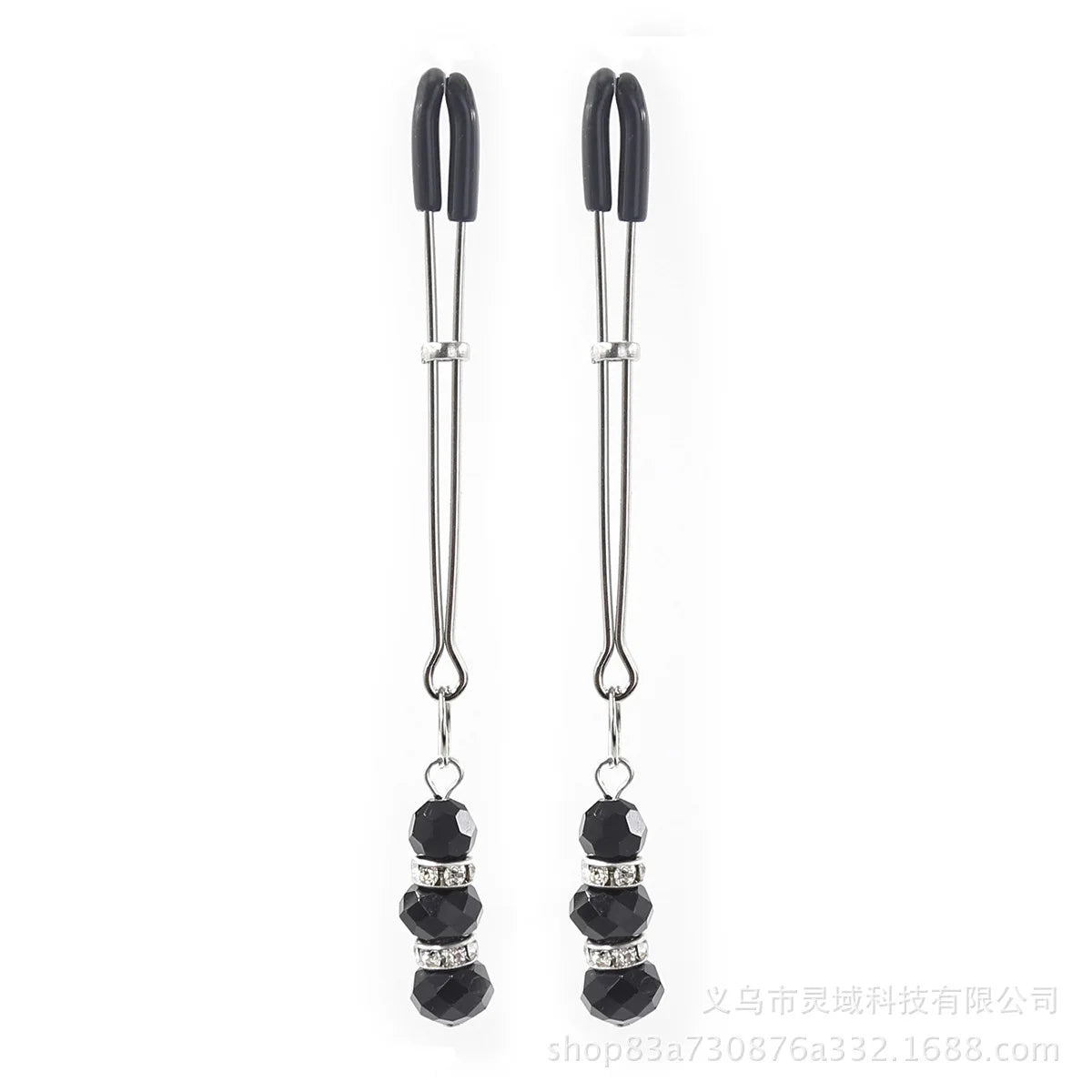 A Pair Metal Bondage Rhinestones Nipple Clamps Chain Pussy Clips Slave BDSM Women Toys SM Adult Sex Games Breast