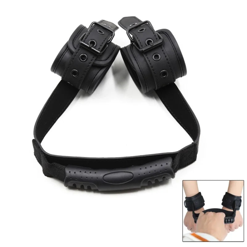 Soft Leather Handcuffs w/ Buckle Adjustable Cosplay Adult Game Erotic Product Sex Toys for Women Couple