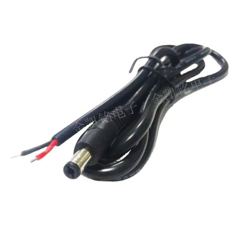 Thick Full Copper DC5.5*2.1 Male Power Cable, 12V Surveillance, 0.75mm², 10A, 1.5m