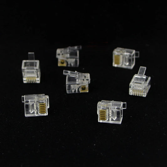 10PCS Replacement  PTT Mic Microphone Speaker Crystal 6pin Plug Adapter for YEASU FT-7800R 7900R 8900R 1807M 1802M Car Radio