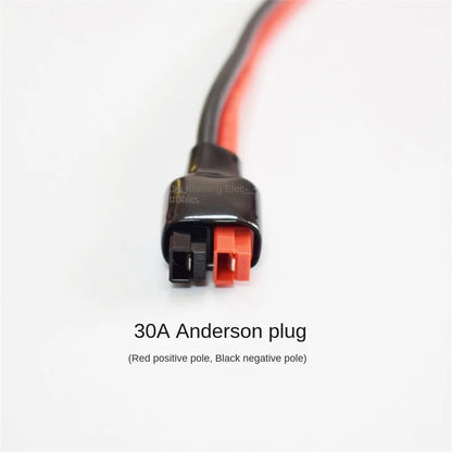 40cm 10AWG Quick Battery Connector, 30A Anderson Plug To LP-20 Male Cable for Aviation Solar Power