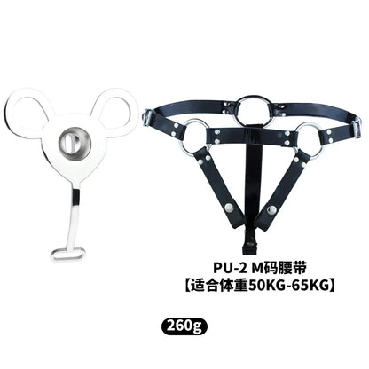 Wearing Stainless Steel Men's Flat Plate Negative Chastity Lock, Mannequin Urethral Tray, Cock Cage Sheet, Adult Sex Erotic Toys