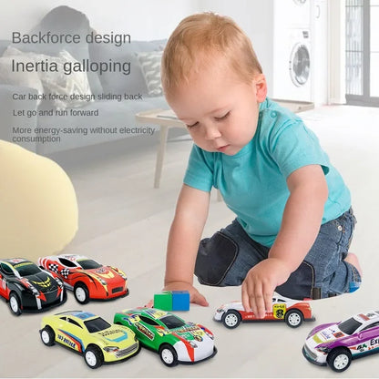 Alloy Racing Cars 12pcs Model Toy Children Mini Iron Sheet Car Set Rebound Car Metal Alloy Cars Toys for Kids Boys Birthday Gift