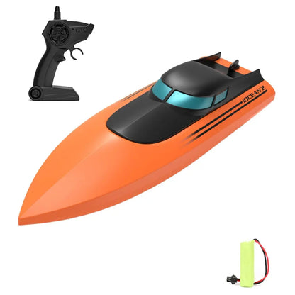 2.4G RC Boat High Speed Electric Vehicle Models Speedboat 15km/h Toy Kid Gift Remote Control Machine Toys for Kid