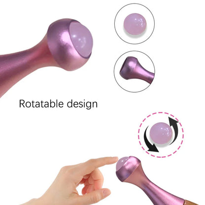 1pcs Gourd Shaped Natural Jade Gourd-shaped Eye Massager Eye Body Shoulder Neck And Back For Face Microniddle Roller Face GuaSha