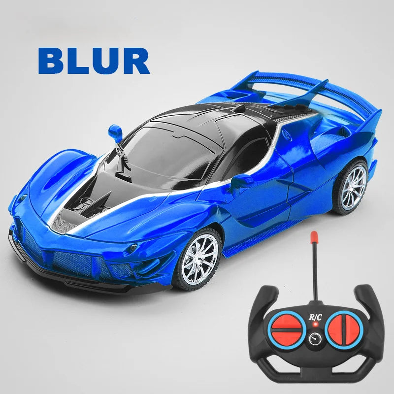 1:18 4DWC RC Car With Led Light  Radio Remote Control Cars Sports Car High-speed Drift Car Boys Toys For Children