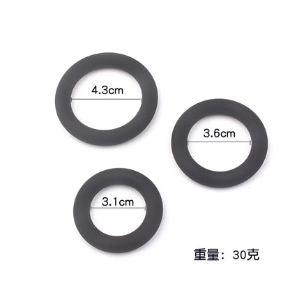 3pcs Male Penis Ring Silicone Cock Semen Lock Rings Delay Ejaculation Stretcher Extender Erotic Men Couples Sperm Ring Sex Toys