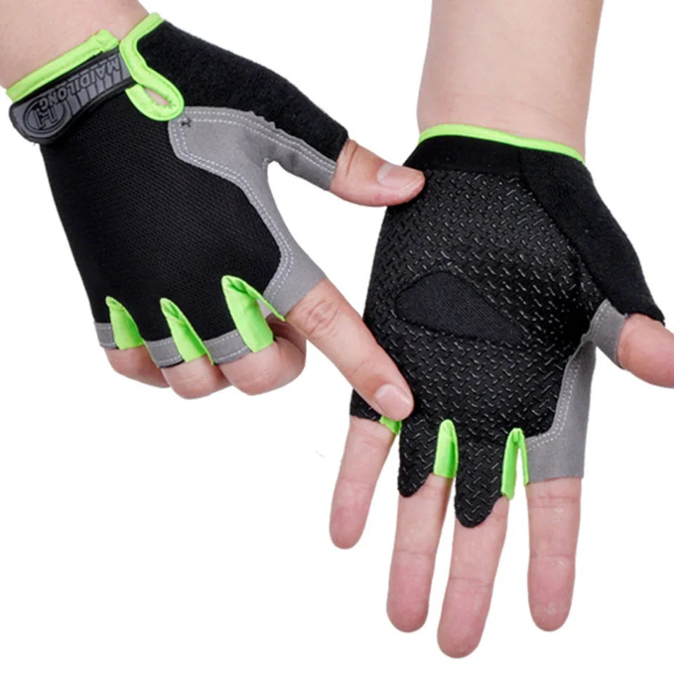 Hot Cycling Anti-slip Anti-sweat Male Female Half Finger Gloves Breathable Shockproof Sports Gloves Cycling Cycling Gloves