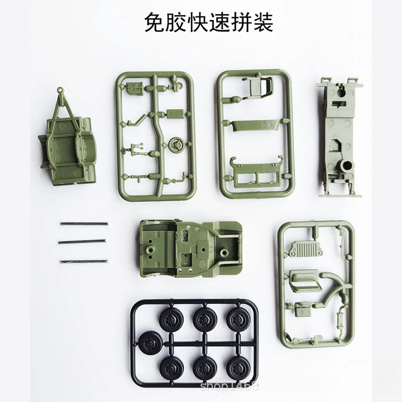 4D 1/72 Assembled Modle World War II USA Allied Willis Jeep Model Military Decoration Car Collection Toy Sandpan Game Toys