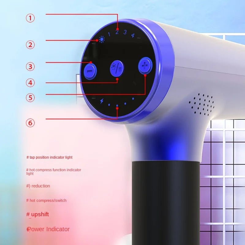 4 Level Massage Gun Electric Deep Muscle Relaxation Massager Portable Hot Fascia Gun Relieves Pain