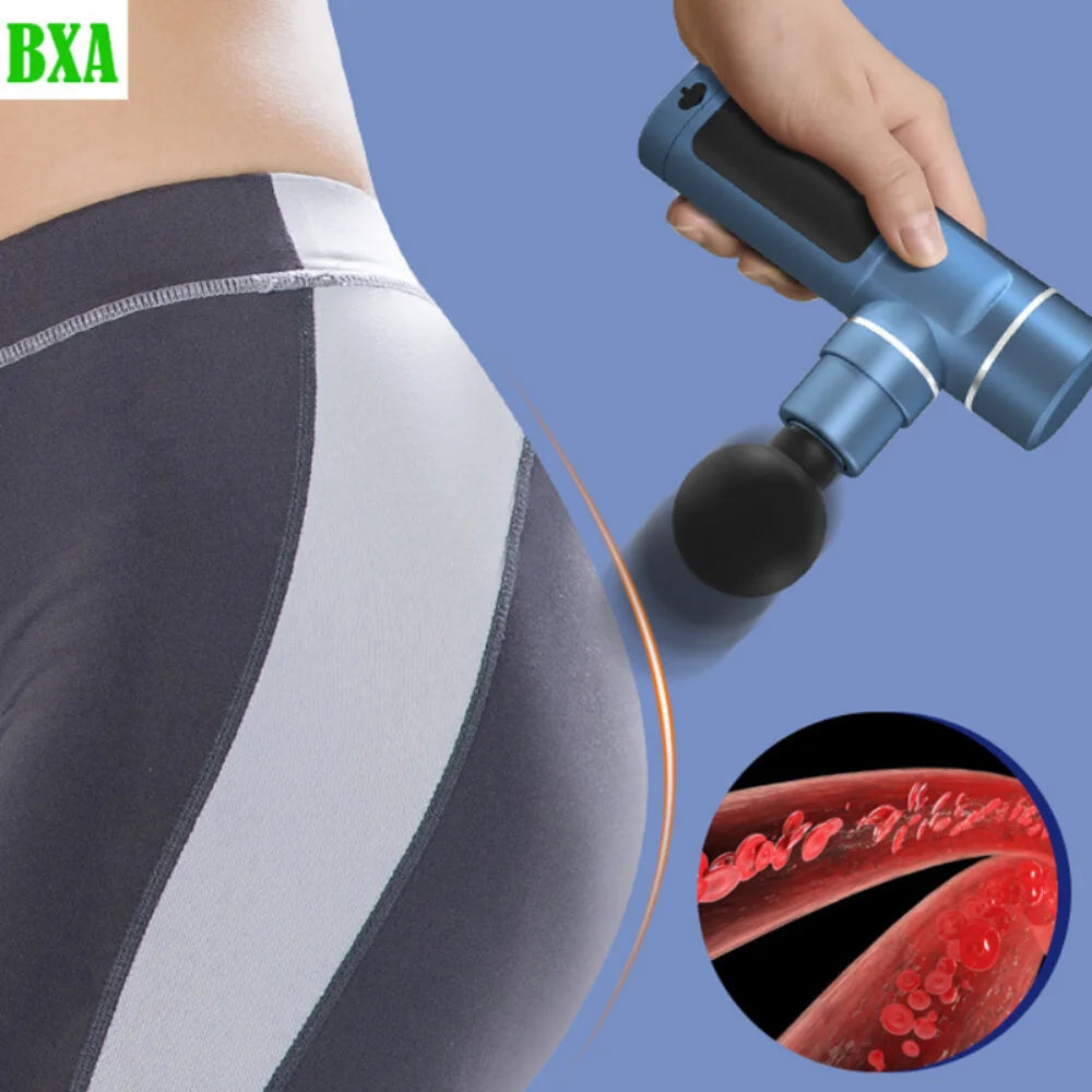 Portable Body Professional Deep Tissue 4IN1 New Smart Electric Muscle Fascial Massager Mini USB Rechargeable with 4 Heads