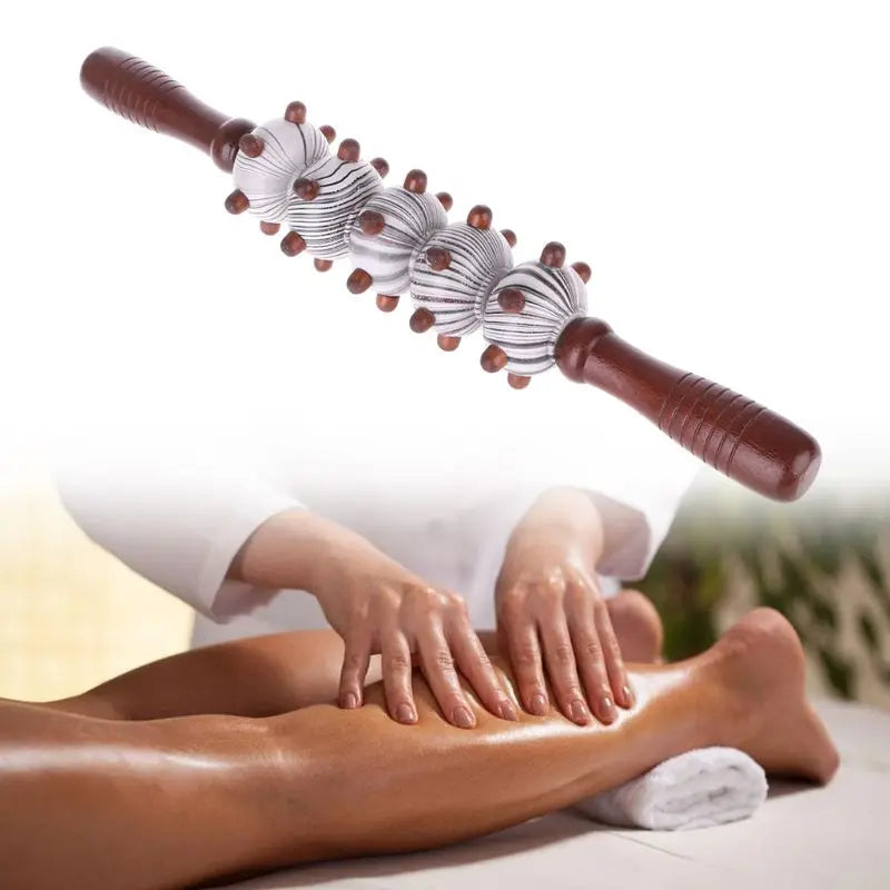 Wooden Full Body Massage Stick Roller Massager tool Reflexology Hand Foot Therapy