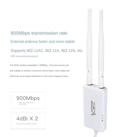 VONETS 5G Wireless Bridge/Router/Repeater for Converting Wireless To Wired, Ideal for Elevator Monitoring - VAP11S-5G