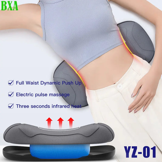 New Electric Pulse Waist Massager Waist Support Lumbar Traction Relieve Spine Stiffness Reduce Pain Relax Muscle Body Massage