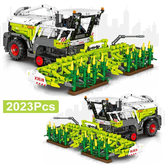 2023Pcs Technical Expert Mechanical Farm Tractor Car Model Building Blocks City Engineering Vehicle Bricks Toys Kids Adult Gifts