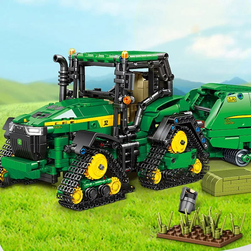 1404Pcs MOC Mechanical Farm Harvester Car Model Buidling Blocks City Engineering Vehicle Bricks Contruction Toys Kids Gift