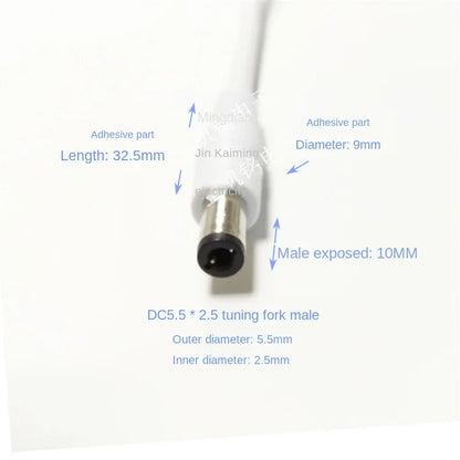 Thick Copper White 19V Power Extension Cable - DC5.5*2.5 - Compatible with JmGO, GPD, ASUS Laptops