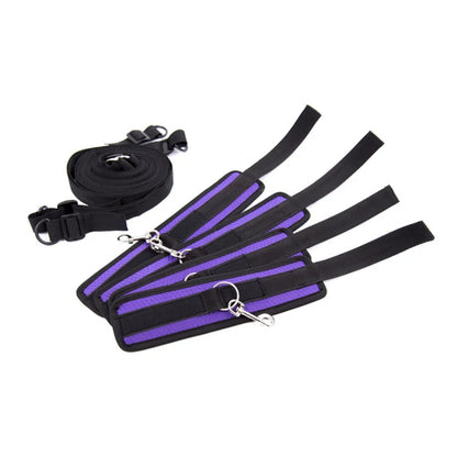 Wet Purple Bondage Enthusiast Love Set Handcuffs + Ankle Cuffs + Blindfolds Adult Game Erotic Product Sex Toys for Women Couple