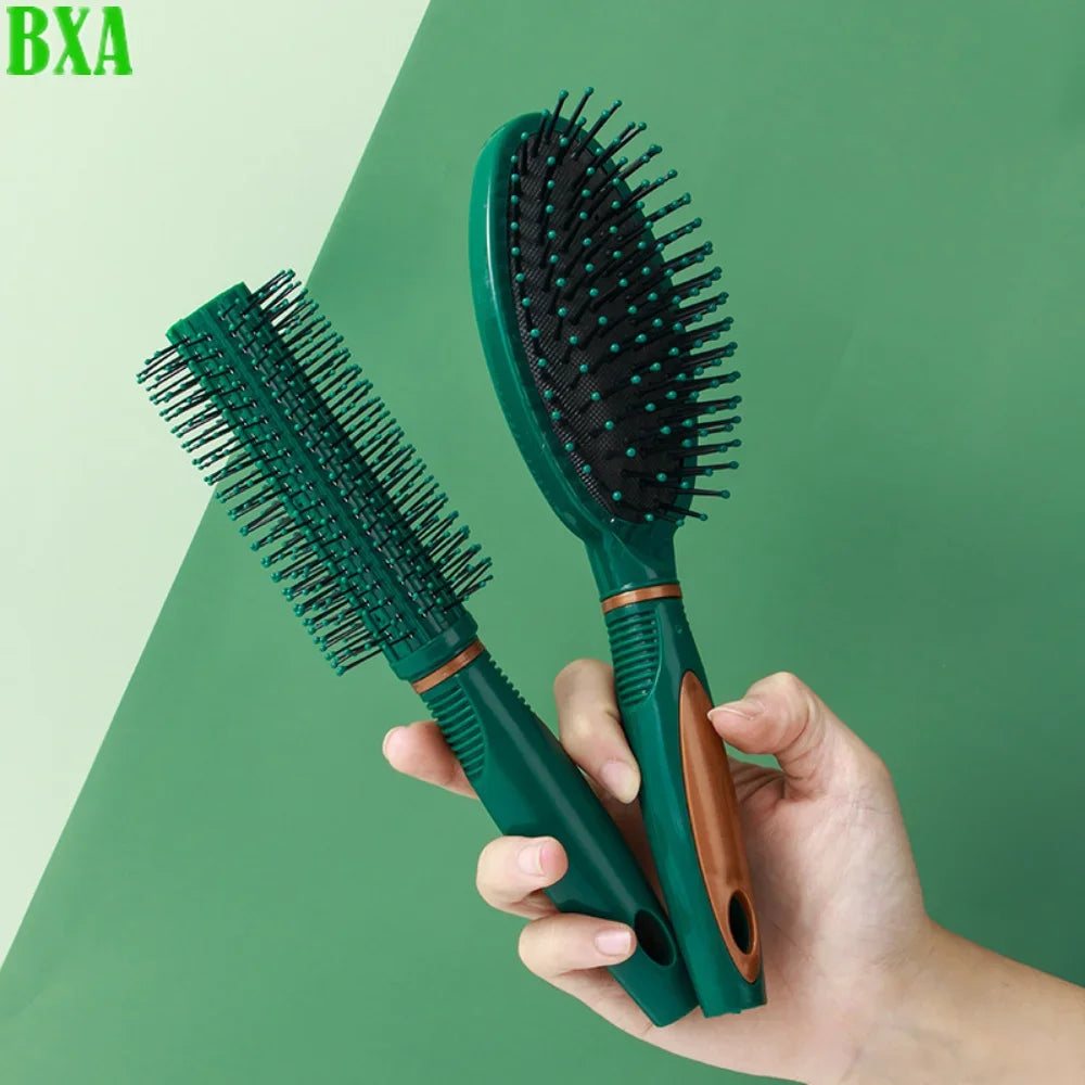 1PC Cushion Hairdressing Comb Hair Brush Dark Green Women Massage Bamboo Combs Anti-static High Quality Detangling Reduce Hair