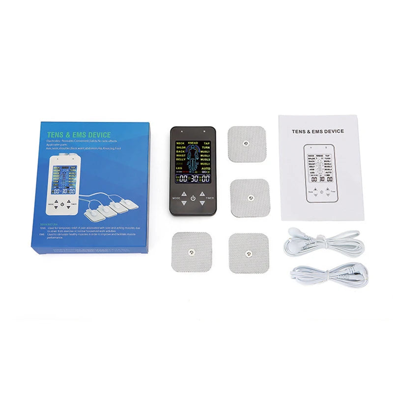 BXA Mini 15 Modes Electric Tens Machine Massager Muscle Relax Pulse Massage EMS Muscle Relax Stimulation Tens Electroestimulador