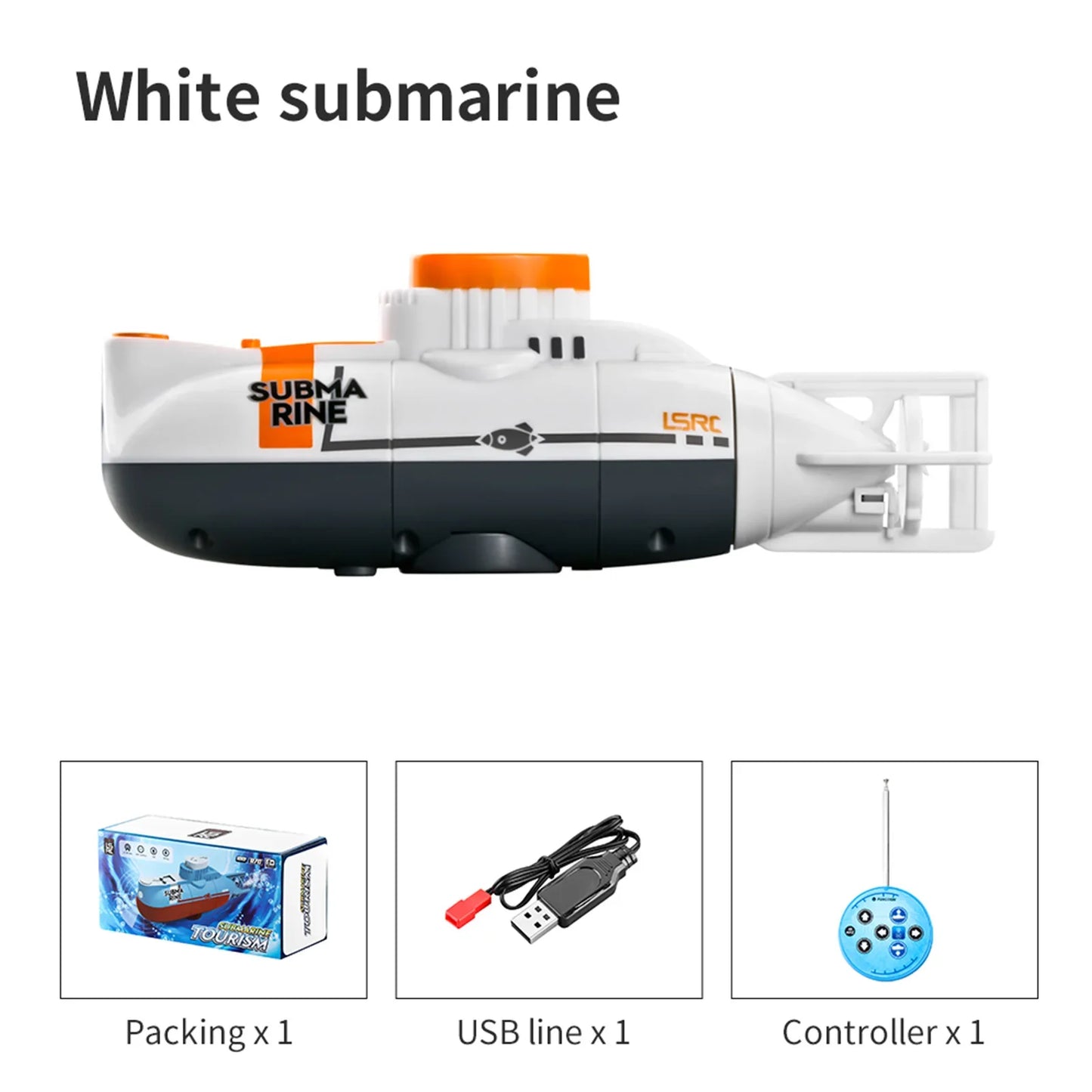 Speed Remote Control Boat Mini Rc Boat Submarine 0.1M/s Waterproof Diving Toy Simulation Model Gift for Kids Boys Girls Child