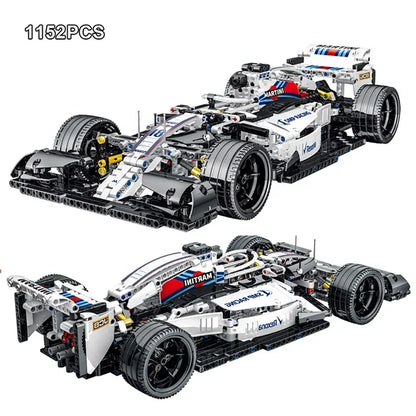 1099PCS Technical Kids MOC F1 Formula Sport Car Building Blocks Racing Vehicle Bricks Toys Gift for Boy Friend