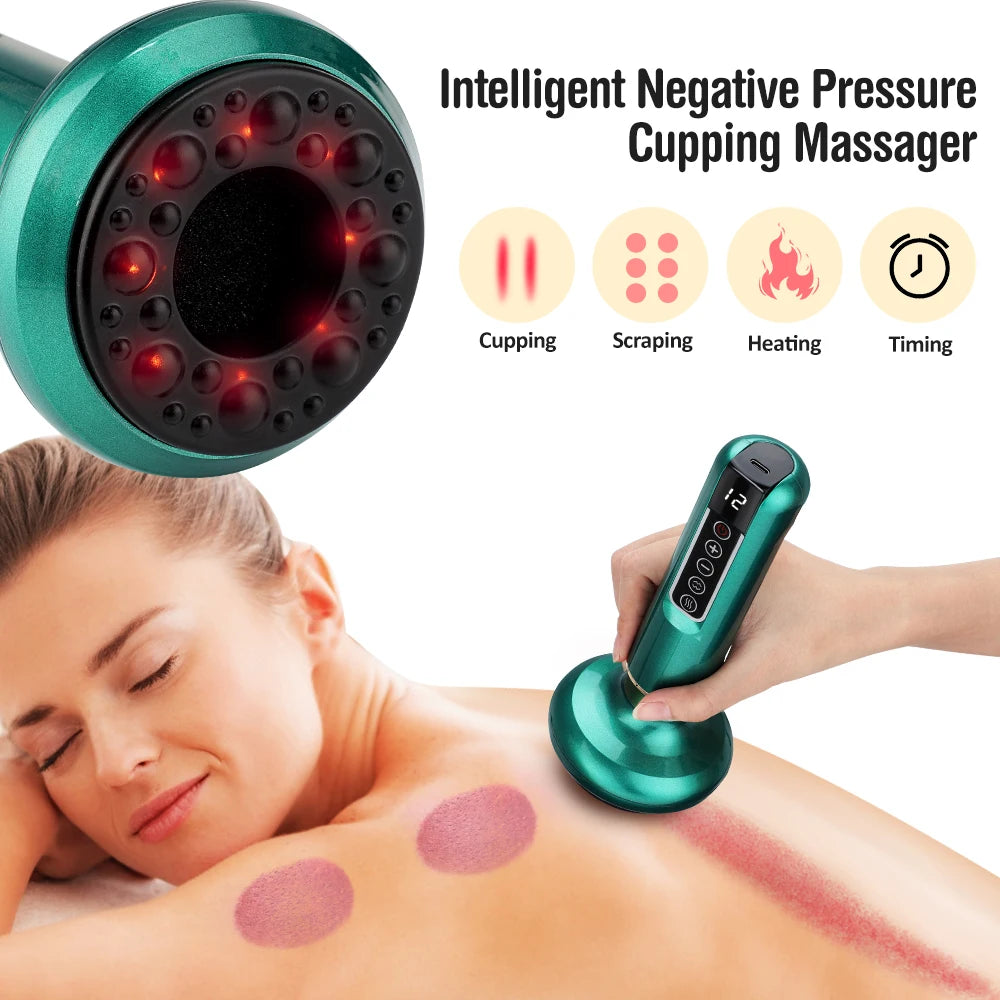 Electric Cupping Treatment Set Suction Cup Anti-fat Massage Meridians Guasha Vacuum Body Massage Tank Physiotherapy Scraping