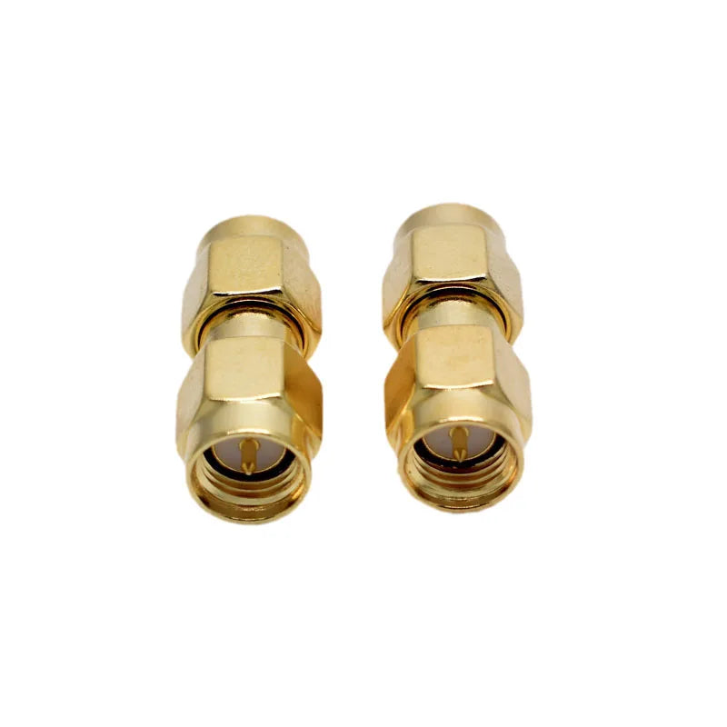 1pcs New Brass Connector Adapter SMA Male Plug to SMA Male Plug RF Coaxial Converter Straight