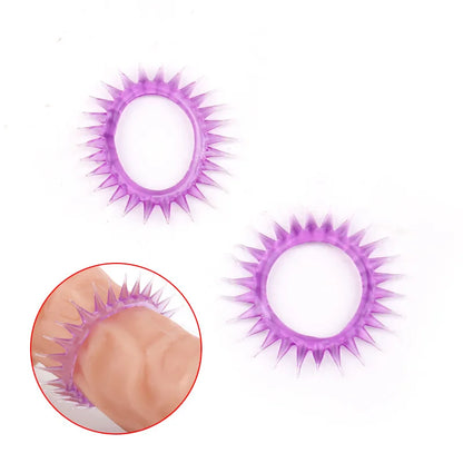 10pcs/Lot Prickly Cock Ring Sex Toys For Male Delay Ejaculation Scrotum Lock Ring Durable Penis Ring Enlarger Adult Goods Random