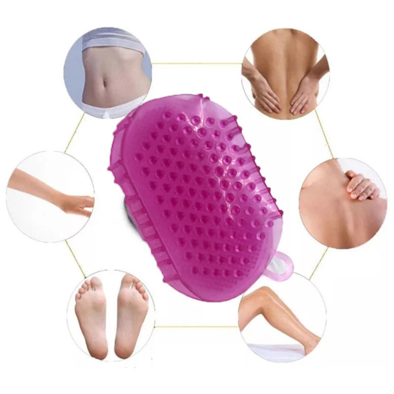 BXA Silicone Massage Scrub Gloves for Peeling Body Bath Brush Exfoliating Gloves Footbrush Double-Sided Massage Beauty Salon