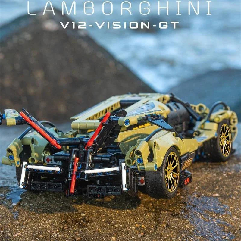 1039PCS Technical MOC Assemble Bricks Toys Lamborghinised V12 Vision GT Concept Speed Car Building Blocks Gifts for Adult Boy