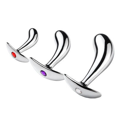 1PCS 3IN1 Finger Aluminum Alloy Outdoor Butt Plug G-spot Stimulator Anal Plugs Removable Anal Sex Toys for Couples Women Men