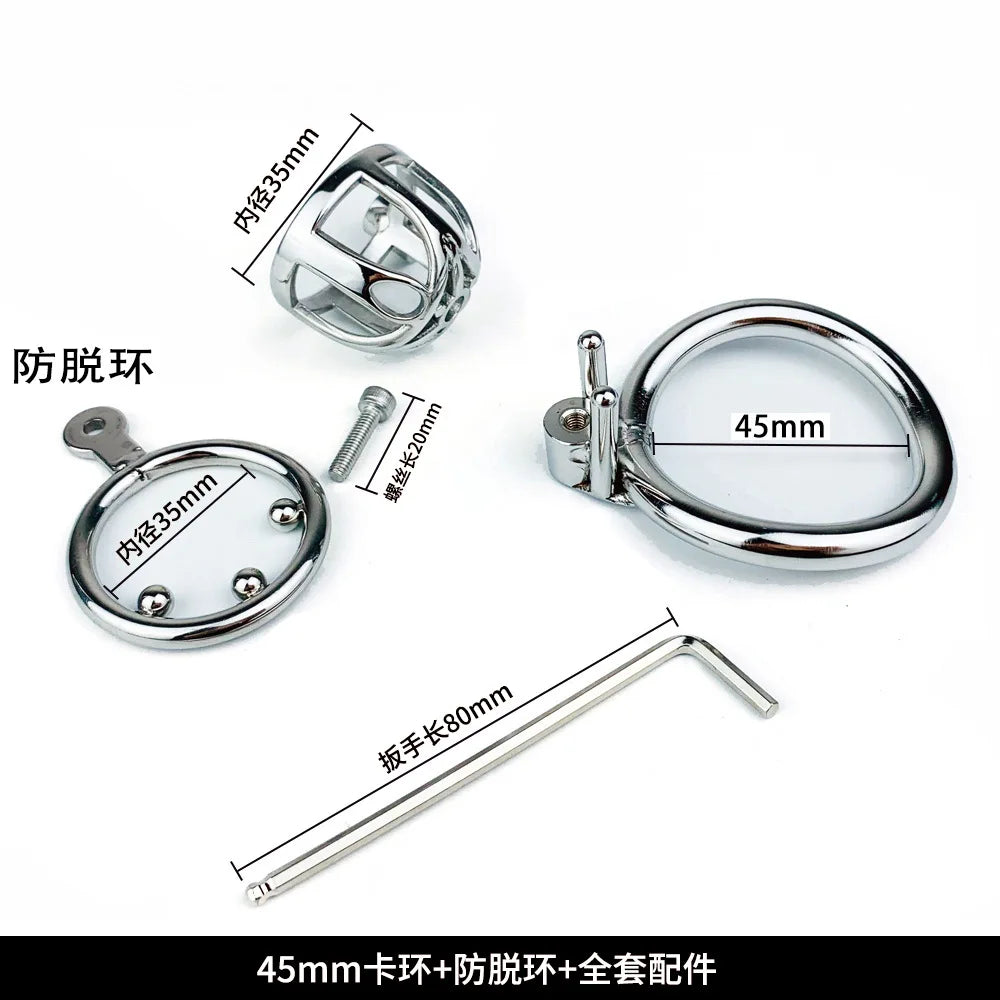 Stainless Steel Male Chastity Cage Stealth Lock Device Penis Cock Lock Rings Urethral Catheter Slave Restrict Sex Toys For Men